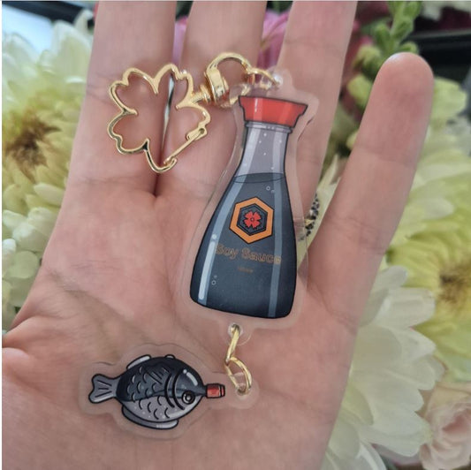 Soy Sauce Dangle Keychain