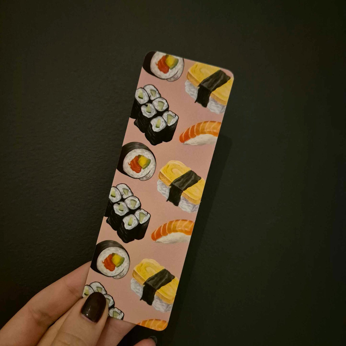 Sushi - Pink Bookmark - Gift for readers and book lovers